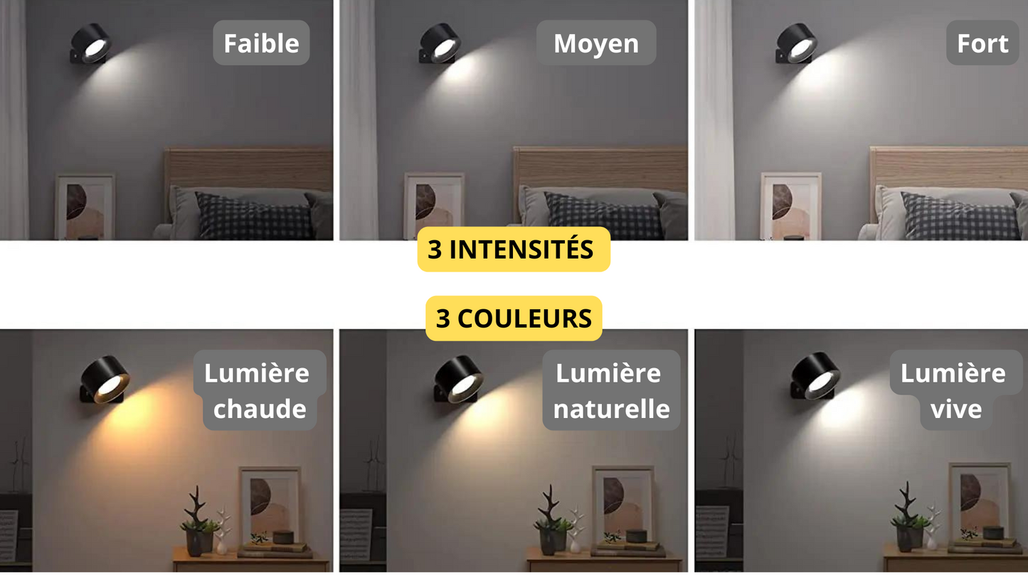 Lumière murale LED sans fil moderne